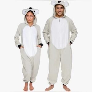 Funziez! Silver Lilly Animal Pajamas Adult One Piece Cosplay Koala Costume Small